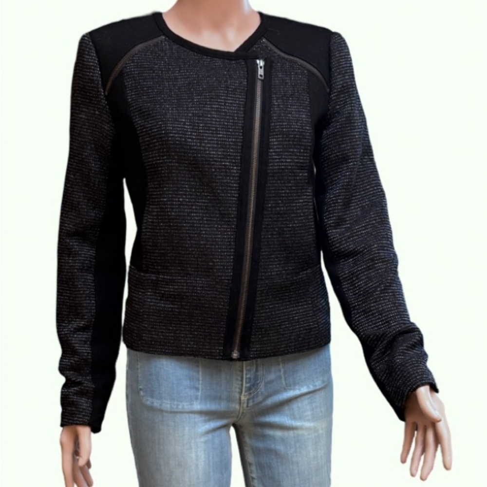 Halogen Black Cropped Jacket Medium